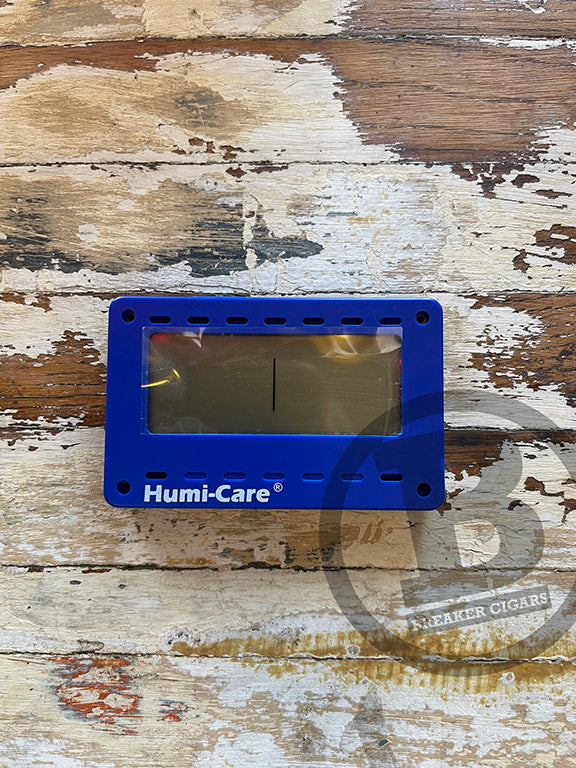HUMI-CARE Blue Round Digital Hygrometer - Thompson Cigar