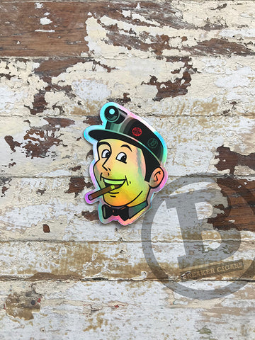 Breaker Guy Head Holographic Sticker - Breaker Cigars