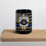 Hard Coal Detective Thin Blue line MTO Black Glossy Mug