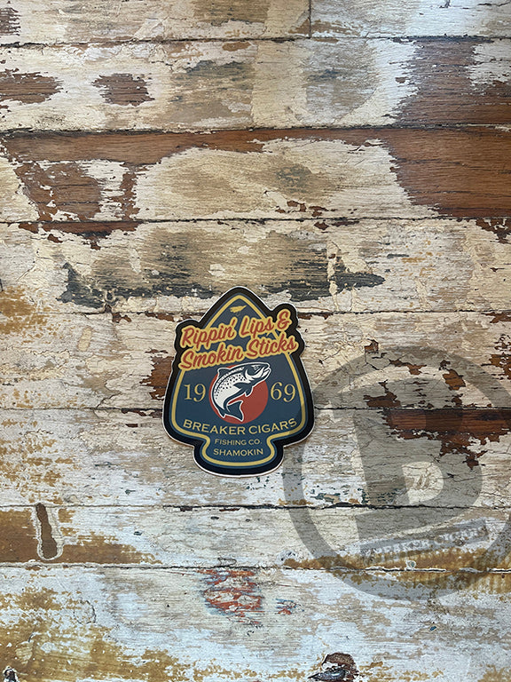 Breaker Rippin' Lips & Smokin Sticks Sticker | Breaker Cigars